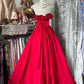 Retro rotes, modisches, langes Chiffon-Ballkleid nv5428