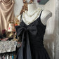 Black vintage short fashion satin homecoming dress birthday party dress prom dress nv4620