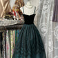 Green Vintage Long/Short Satin Homecoming Dress Prom Dress Party Dress nv4308