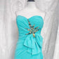 Blue Beaded Long Tulle Ball Gown Evening Gown Party Dress nv4372