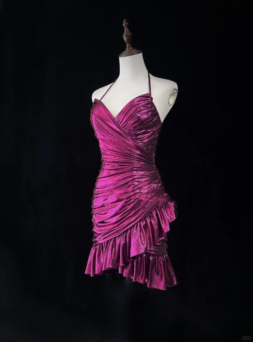 Rosa Homecoming-Kleid Spaghettiträger Kurzes Partykleid nv4224