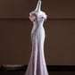 Pink Sparkling Sequined Long Mermaid Prom Dress Evening Dress Party Dress nv4751