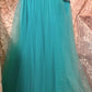 Blue Beaded Beautiful Mermaid Long Lace Tulle Ball Gown Evening Gown Party Dress nv4324