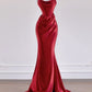 Red Elegant Fashion Long Bodycon Satin Prom Dress Evening Dress nv4972