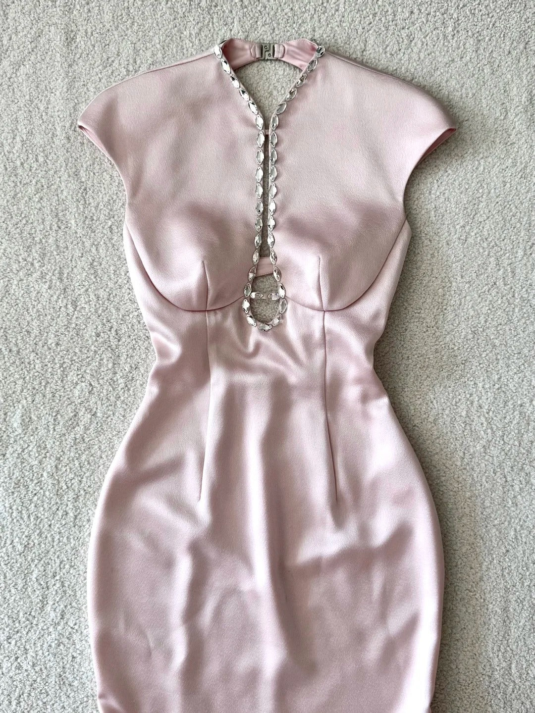 NiceVestidos-Elegant Pink Satin Short Homecoming Dress nv5540