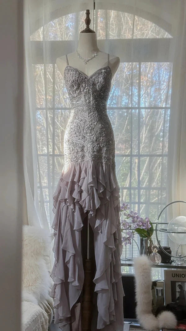 Vintage Evening Dresses, Sleeveless Long Party Gowns nv4332