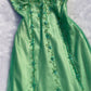 Green gorgeous delicate floral beading spaghetti straps long tulle ball gown evening dress party dress nv3740