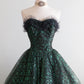 NiceVestidos-Green Floral Tulle Short Homecoming Dress nv5530