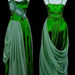Green Beaded Long Satin Ball Gown Evening Gown Graduation Gown nv4397