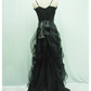 Green/Black Elegant Vintage Fashion A-line Sweetheart Tulle Floor Length Formal Evening Gown Ball Gown nv3859