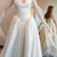 NiceVestidos--White long-sleeved lace long wedding dress NV5837