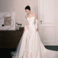 Strapless Satin Lace Mermaid Wedding Dress with Detachable Tulle Overlay  NV7351