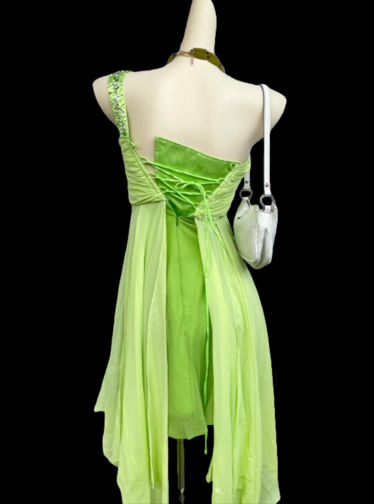 Green Short Chiffon Fairy Dress NV6699