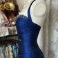Elegantes langes Retro-Satinkleid NV6656
