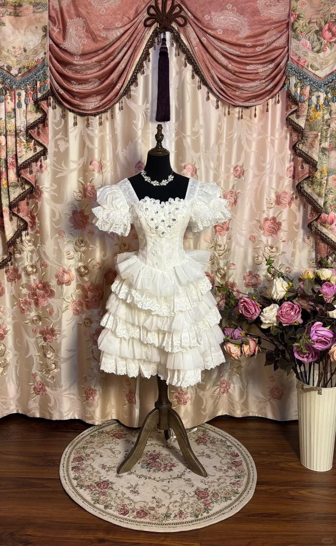 Elfenbeinweiß Glänzend Fee Elegant Exquisite Perlenbesetzt Kurz Tüll Homecoming Kleid Ballkleid Abendkleid Partykleid Ballkleid nv4015