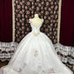 White pink floral princess long tulle ball gown evening dress quinceanera dress nv4654