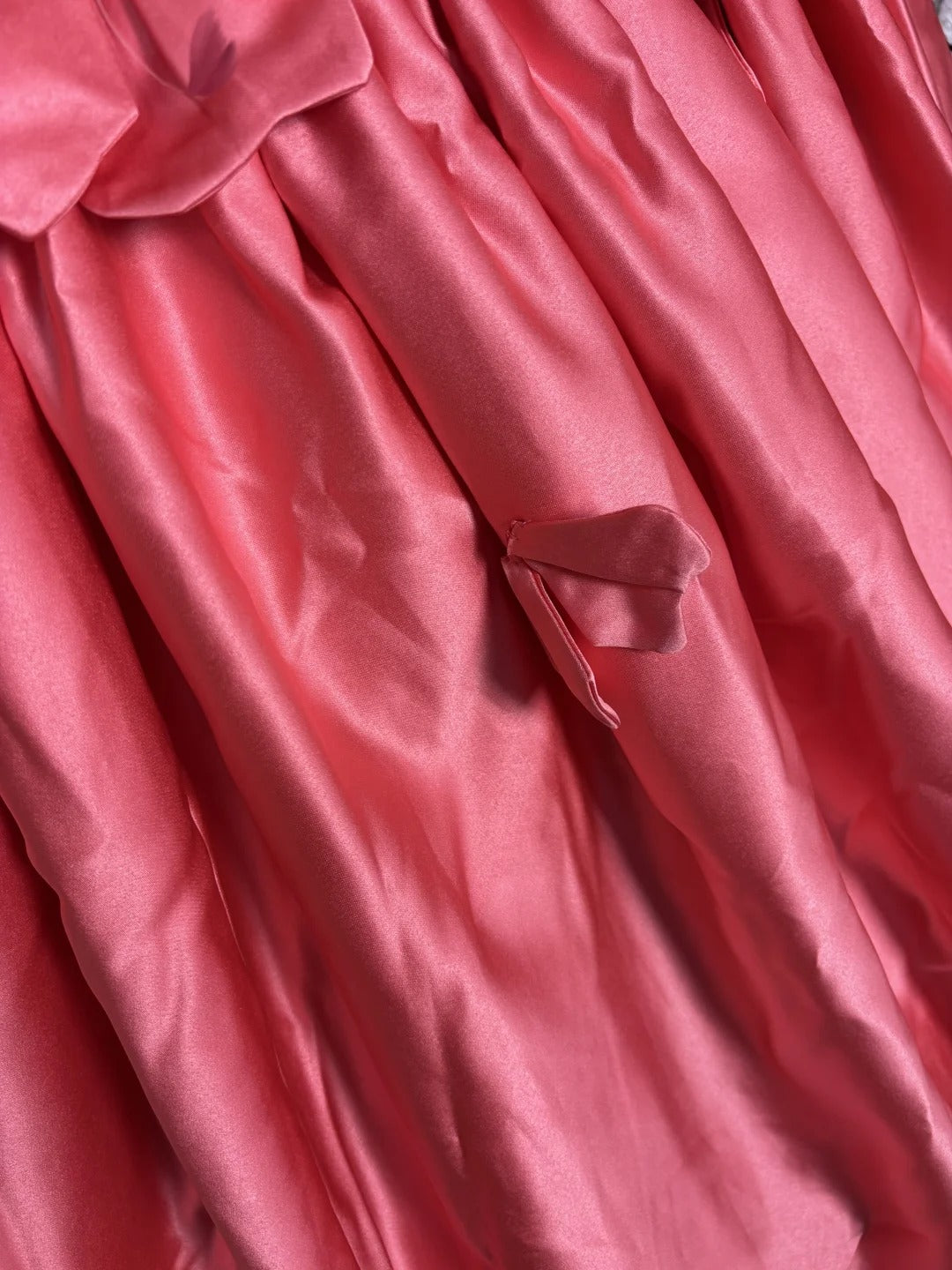 Rosa Blumen Elegante Anspruchsvolle Lange Bodenlange Ballkleid Abendkleid Brautkleid nv4174