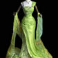Green Luxury Gorgeous Shiny Vintage Fashion Floral Exquisite Beaded Sequins Long Mermaid Slim Fit Chiffon Ball Gown Evening Gown nv4062