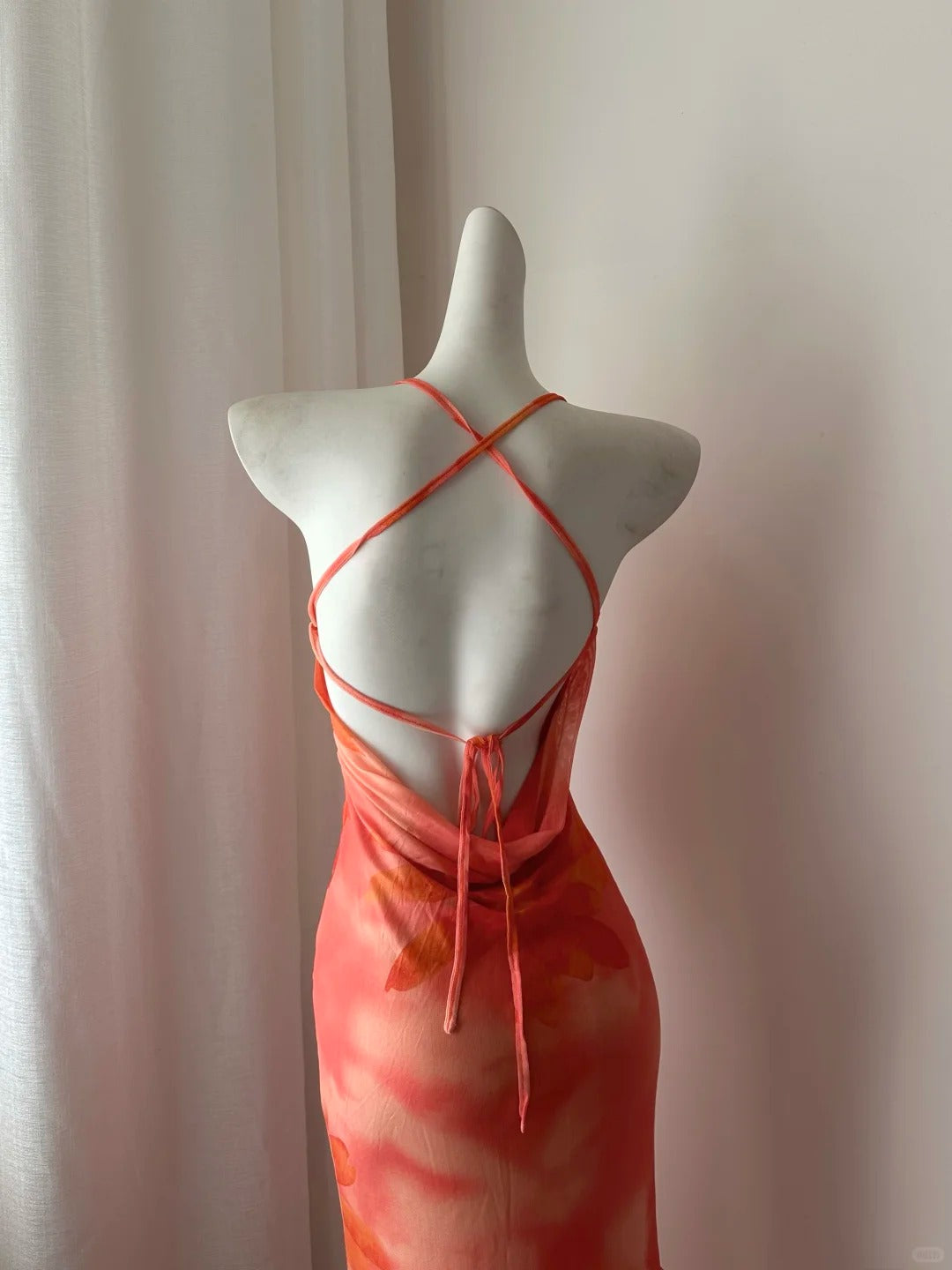 NiceVestidos-Pink mermaid chiffon long travel holiday prom dress Nv5619