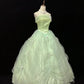 Green Fashionable Elegant Sweet Long Floor-length Tulle Princess Prom Dress Evening Dress Birthday Dress nv4137