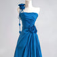 Blue dresses Floral dresses Long dresses Taffeta dresses Floor-length dresses Ball gowns Evening gowns nv5049