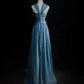 Blue long chiffon Prom Dress evening gown bridesmaid dress nv4395