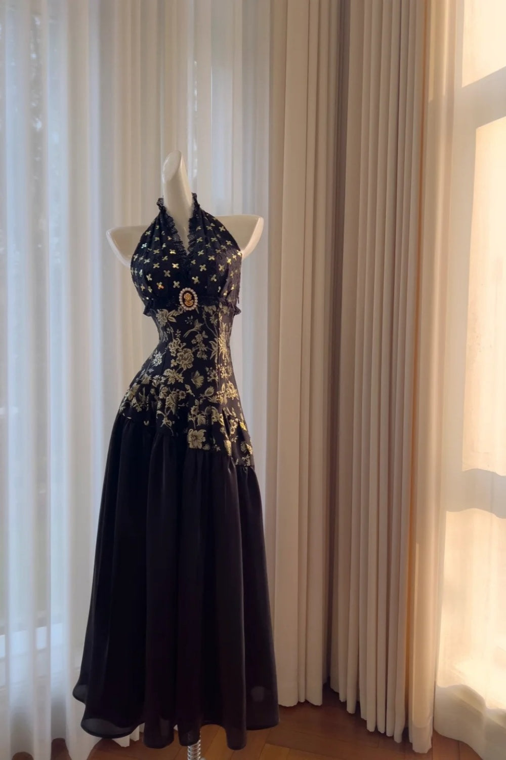 NiceVestidos-_Black And White Vintage Dress NV6077