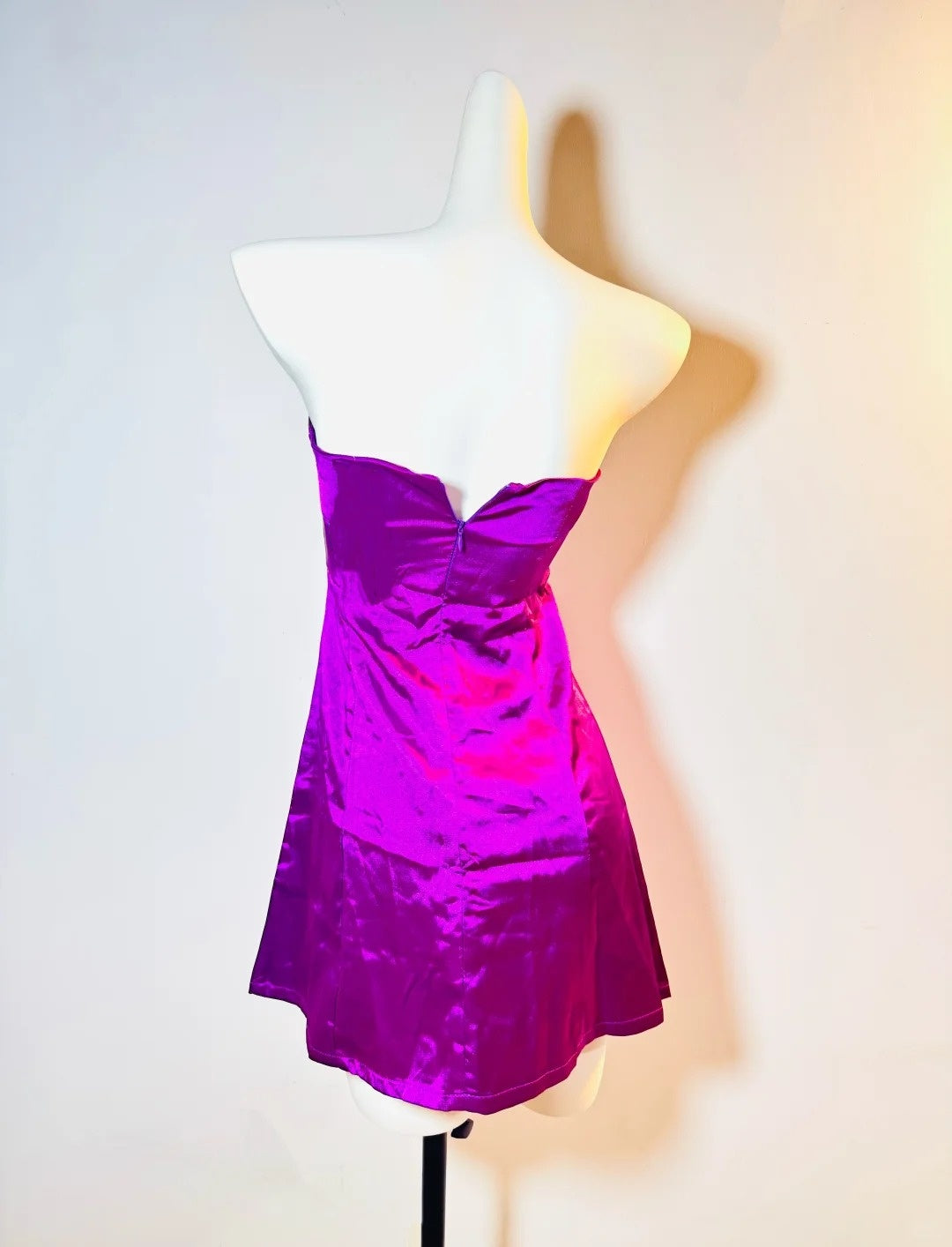 Purple Exquisite Short Satin Homecoming Dress Birthday Party Dress nv5307