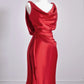 Red Elegant Fashion Backless Long Satin Prom Dress Evening Dress nv4974