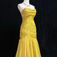 Yellow Elegant Long Tulle Prom Dres Evening Dress nv4926
