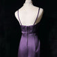 Purple Homecoming Dress Beaded Short Satin Prom Dress Party Dress nv4390