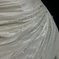 Ivory White Sparkling Homecoming Dress Exquisite Beaded Short Satin Ball Gown Evening Dress nv4382