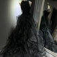 Black shiny long ball gown NV6624