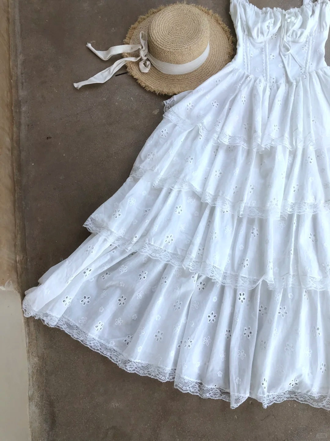 White sweet long chiffon homecoming dress birthday party dress nv4940