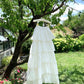 White sweet long chiffon homecoming dress birthday party dress two piece suit nv4939