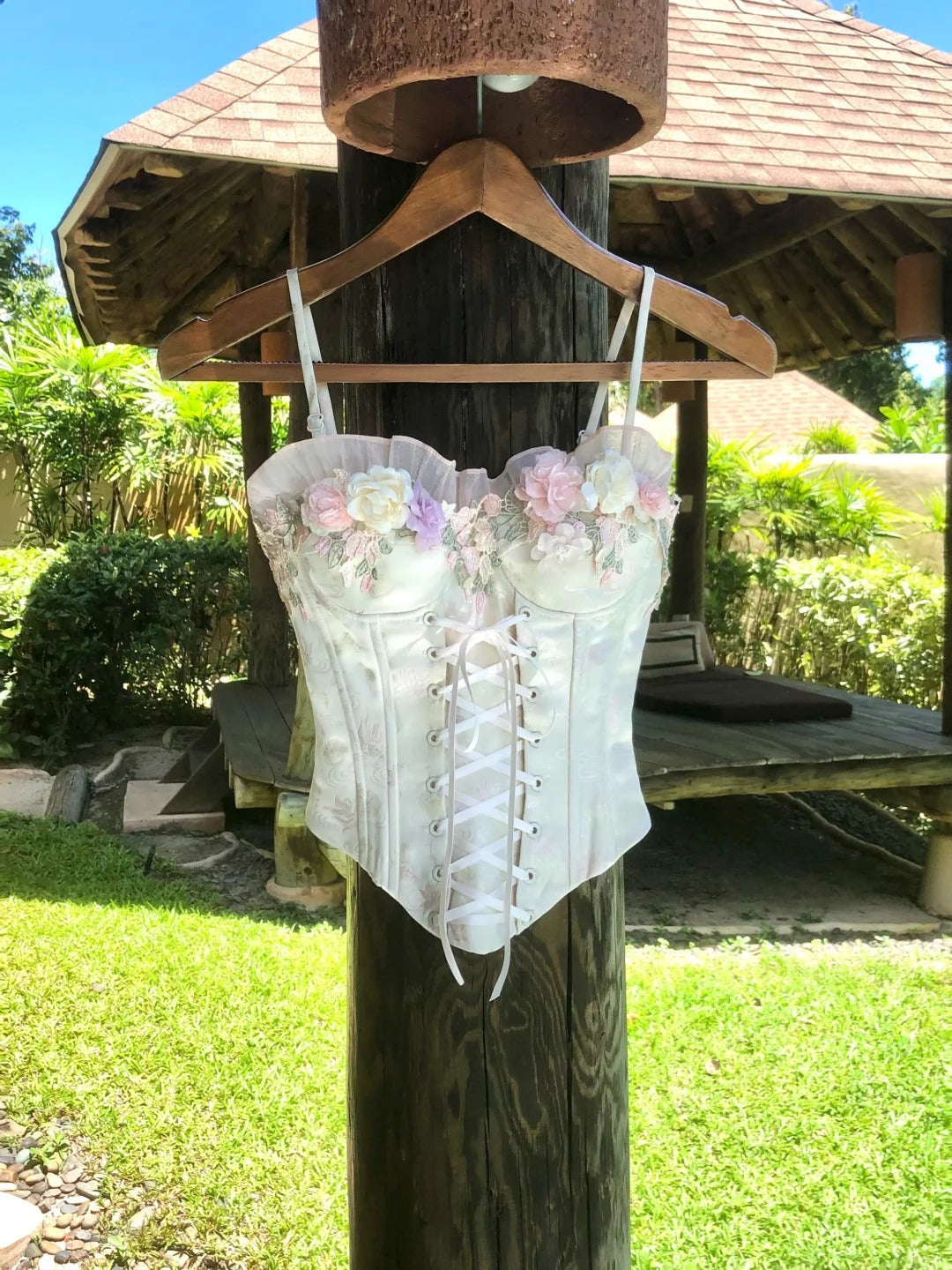 Pink Floral Sweet Short Chiffon Homecoming Dress Birthday Party Dress nv4941