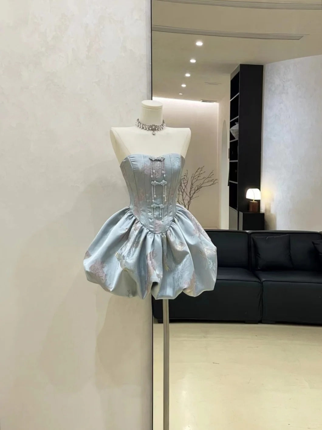 Blue Fashion Homecoming Dress Short Princess Birthday Party Dress nv4361