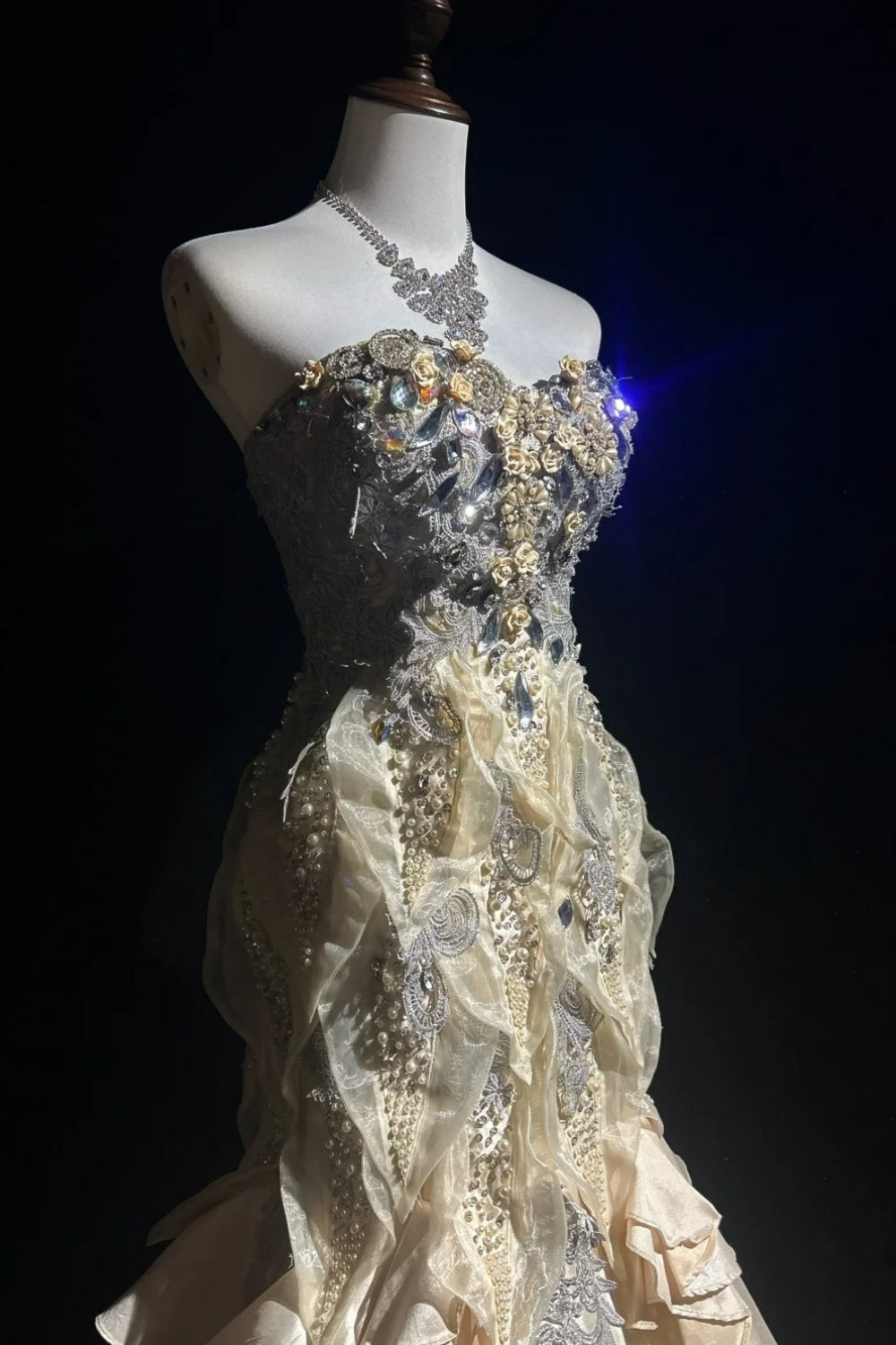 Luxurious and gorgeous long exquisite bead decoration formal evening gown Prom gown NV6576