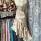Champagne Retro Elegant Short Ruffle Satin Homecoming Dress Birthday Dress Cocktail Party Dress nv4626