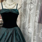 Green Vintage Long/Short Satin Homecoming Dress Prom Dress Party Dress nv4308