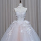 NiceVestidos-_Elegant and delicate pink floral long ball gown/princess dress NV5989