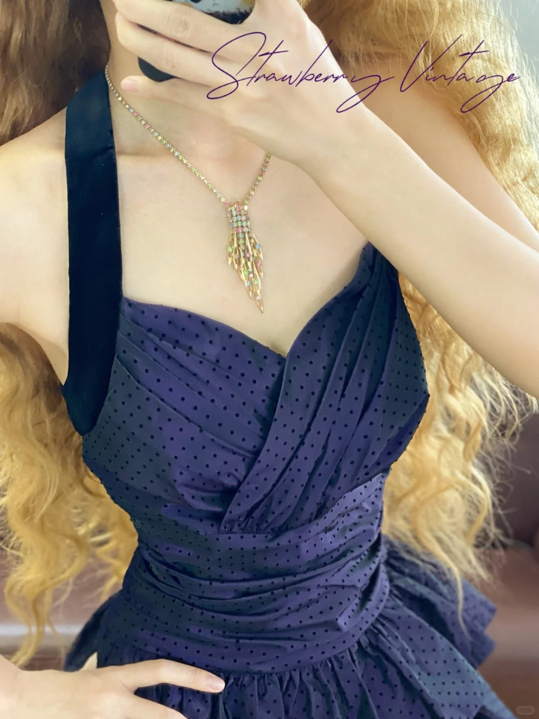 Dark purple vintage short satin homecoming dress birthday party dress nv4997