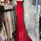 Beautiful Red Vintage Long Lace Evening Dress/Party Gown NV6859