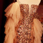 Luxurious, Gorgeous, And Exquisite Long Formal Gold Dress NV6538