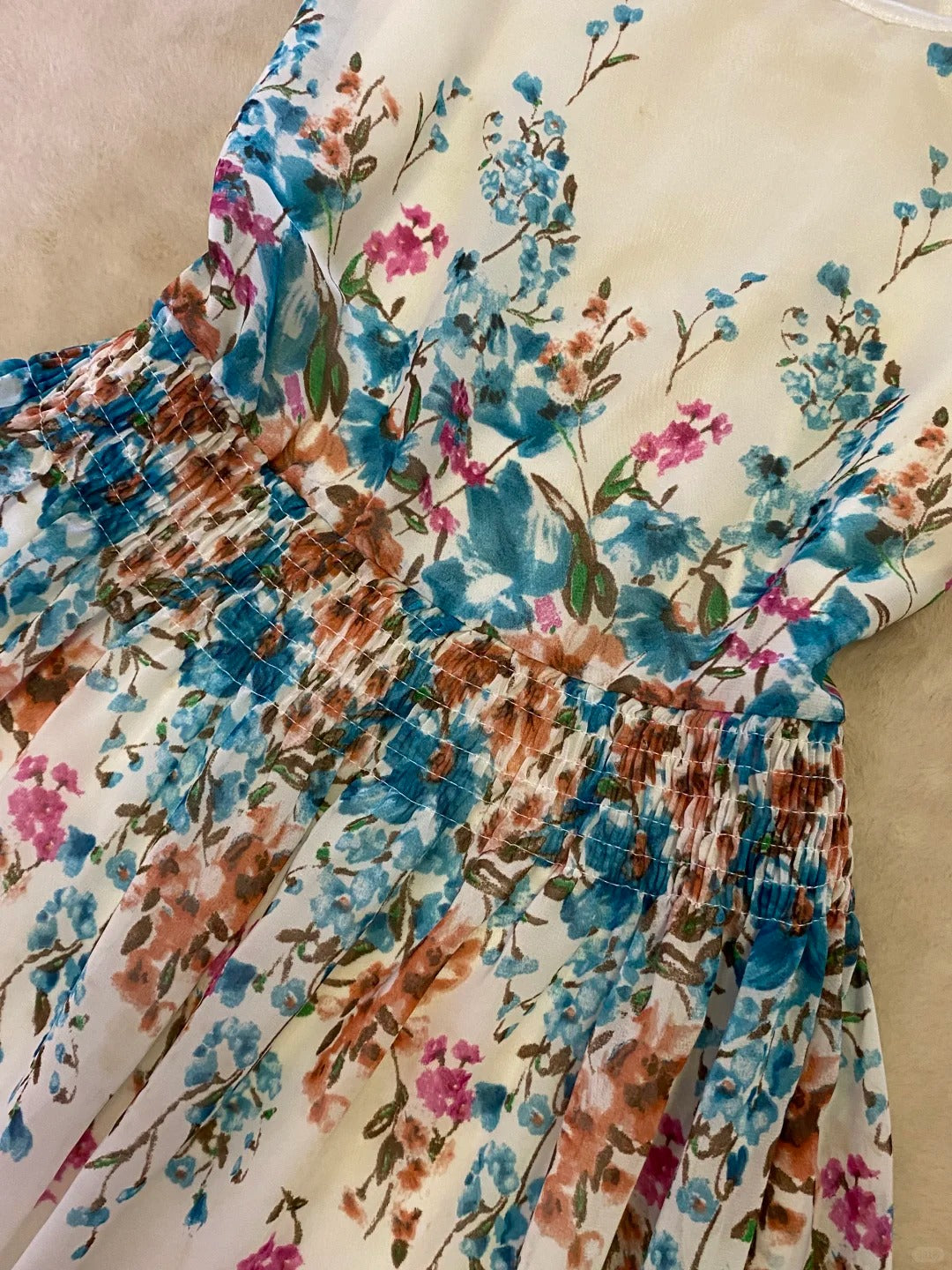 Floral French court style short chiffon homecoming dress birthday dress nv5161