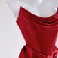 Red Elegant Fashion Long Bodycon Satin Prom Dress Evening Dress nv4972