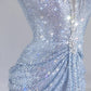 Silver Fashion Long Sequin Bodycon Prom Dress Evening Dress Party Dress nv4958