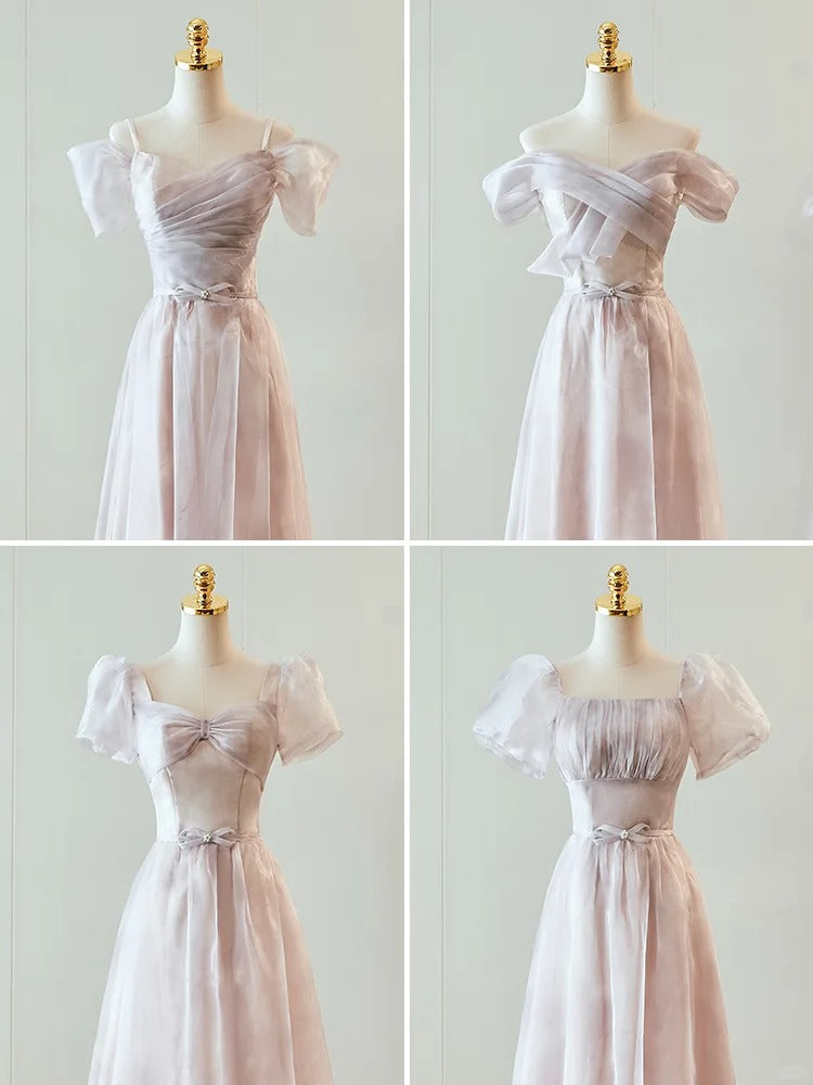 Pink Purple Elegant Romantic Fashion Long Tulle Bridesmaid Dress Prom Dress Evening Dress Party Dress Graduation Dress Prom Dress nv4041