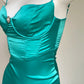 Mint Green Fashion Spaghetti Strap Short Satin Homecoming Dress Birthday Dress nv5160