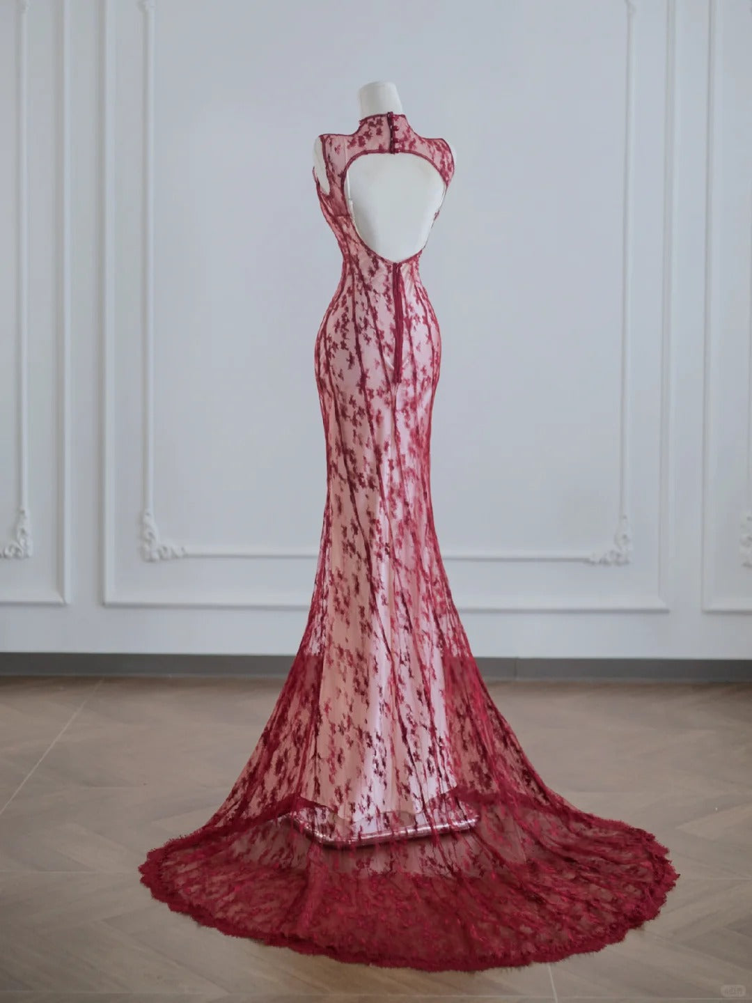 Robe de soirée longue rouge sexy et élégante en mousseline de soie, dos nu, robe de bal, robe de soirée, nv4952